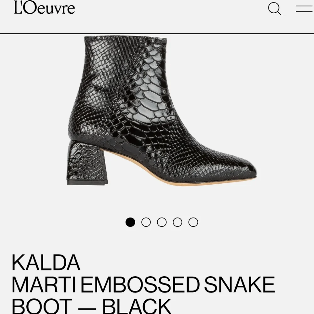 KALDA Marti Embossed Snake Boots